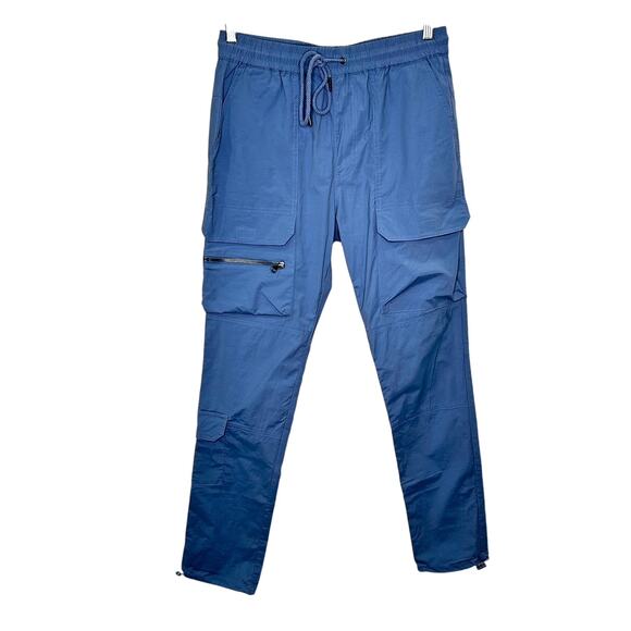 PacSun Federal Blue Straight Leg High Rise Mens Cargo Pants - Picture 1 of 11